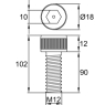 DIN912-M12x90